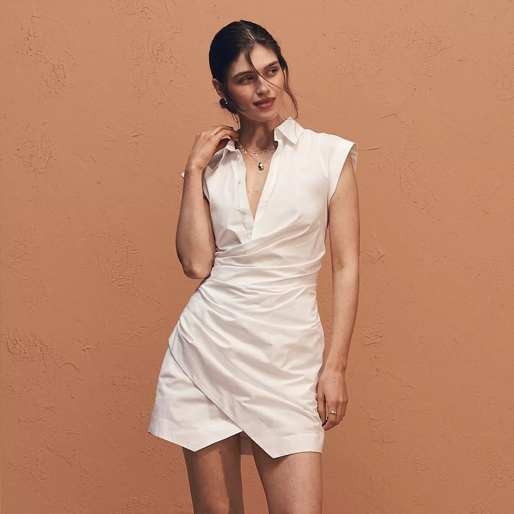 NWT! Anthropologie Maeve Mini Wrap Shirt Dress - Size 16W 🪝